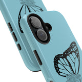Black Monarch Butterfly floral Tough Phone Case