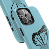 Black Monarch Butterfly floral Tough Phone Case