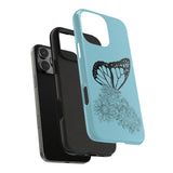 Black Monarch Butterfly floral Tough Phone Case
