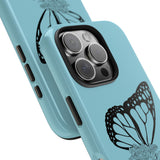 Black Monarch Butterfly floral Tough Phone Case