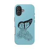 Black Monarch Butterfly floral Tough Phone Case
