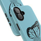 Black Monarch Butterfly floral Tough Phone Case
